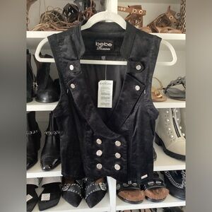 Bebe Black Vest